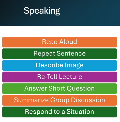 Speaking: fluency, pronunciation and templates task types