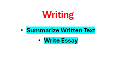 Writing: essays and summarise written text task types